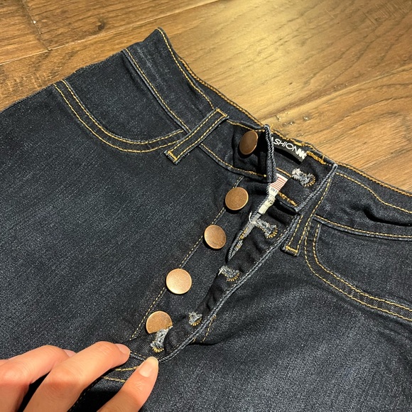 Fashion Nova high waisted navy blue jeans - Picture 2 of 5